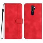 For OPPO A9 2020/A5 2020 Heart Pattern Skin Feel Leather Phone Case(Red)
