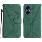 For Realme C55 Stitching Embossed Leather Phone Case(Green)