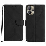 For Realme 10 5G / 9i 5G Stitching Embossed Leather Phone Case(Black)