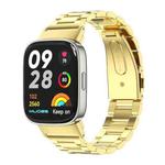 For Redmi Watch 3 Mijobs Three-Bead Metal Stainless Steel Watch Band(Gold)