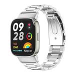 For Redmi Watch 3 Mijobs Three-Bead Metal Stainless Steel Watch Band(Silver)
