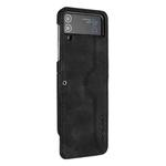 For Samsung Galaxy Z Flip3 5G Heart Pattern Skin Feel Leather Phone Case(Black)