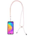 Universal Solid Color Mobile Phone Lanyard(Rose Gold)