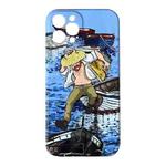 For iPhone X / XS Oil Painting Pattern Glossy PC Phone Case(Jump in the Boat)