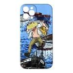 For iPhone XR Oil Painting Pattern Glossy PC Phone Case(Jump in the Boat)