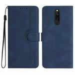 For Xiaomi Redmi 8 Heart Pattern Skin Feel Leather Phone Case(Royal Blue)