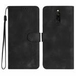 For Xiaomi Redmi 8 Heart Pattern Skin Feel Leather Phone Case(Black)