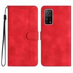 For Xiaomi Mi 10T 5G/10T Pro 5G Heart Pattern Skin Feel Leather Phone Case(Red)