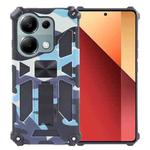 For Xiaomi Redmi Note 13 Pro 4G Camouflage Armor Kickstand TPU + PC Magnetic Phone Case(Light Blue)