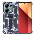 For Xiaomi Redmi Note 13 Pro 4G Camouflage Armor Kickstand TPU + PC Magnetic Phone Case(Grey)