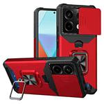 For Xiaomi Redmi Note 13 Pro 5G Camera Shield Card Slot PC+TPU Phone Case(Red)