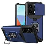 For Xiaomi Redmi Note 13 Pro 5G Camera Shield Card Slot PC+TPU Phone Case(Blue)