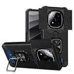 For Redmi Note 14 Pro 5G / 14 Pro+ 5G  Camera Shield Card Slot PC+TPU Phone Case(Black)