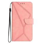 For vivo V25 / X80 Lite Stitching Embossed Leather Phone Case(Pink)