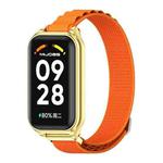 For Redmi Band 2 Mijobs Metal Shell Nylon Breathable Watch Band(Orange Gold)