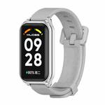 For Redmi Band 2 Mijobs Metal Shell Silicone Watch Band(Grey Silver)