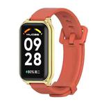 For Redmi Band 2 Mijobs Metal Shell Silicone Watch Band(Orange Gold)