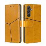 For Samsung Galaxy A54 5G Geometric Stitching Leather Phone Case(Yellow)