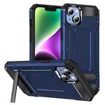 For iPhone 15 Plus Matte Holder Phone Case(Royal Blue)