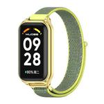 For Redmi Band 2 Mijobs Metal Shell Breathable Nylon Loop Watch Band(Bright Yellow Gold)