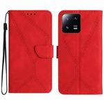 For Xiaomi 13 Stitching Embossed Leather Phone Case(Red)