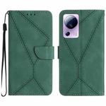 For Xiaomi 13 Lite Stitching Embossed Leather Phone Case(Green)