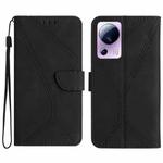 For Xiaomi 13 Lite Stitching Embossed Leather Phone Case(Black)