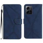 For Xiaomi Redmi Note 12 4G Stitching Embossed Leather Phone Case(Blue)