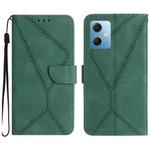 For Xiaomi Redmi Note 12 5G Stitching Embossed Leather Phone Case(Green)