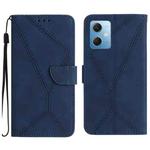 For Xiaomi Redmi Note 12 5G Stitching Embossed Leather Phone Case(Blue)