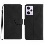 For Xiaomi POCO X5 Pro Stitching Embossed Leather Phone Case(Black)