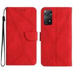 For Redmi Note 11 4G Global Stitching Embossed Leather Phone Case(Red)