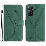 For Redmi Note 11 4G Global Stitching Embossed Leather Phone Case(Green)