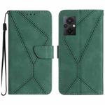 For Xiaomi POCO M5 / M4 5G Stitching Embossed Leather Phone Case(Green)