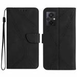 For Xiaomi POCO M5 / M4 5G Stitching Embossed Leather Phone Case(Black)