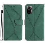For Xiaomi POCO M5S Stitching Embossed Leather Phone Case(Green)