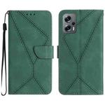 For Xiaomi POCO X4 GT Stitching Embossed Leather Phone Case(Green)