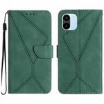 For Xiaomi Redmi A1+ / A2+ Stitching Embossed Leather Phone Case(Green)