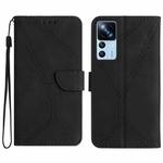 For Xiaomi 12T / 12T Pro Stitching Embossed Leather Phone Case(Black)