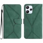 For Xiaomi Redmi 12 4G Global Stitching Embossed Leather Phone Case(Green)
