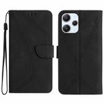 For Xiaomi Redmi 12 4G Global Stitching Embossed Leather Phone Case(Black)