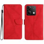 For Xiaomi Redmi Note 13 4G Global Stitching Embossed Leather Phone Case(Red)