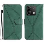 For Xiaomi Redmi Note 13 4G Global Stitching Embossed Leather Phone Case(Green)