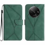 For Xiaomi Redmi A3 Stitching Embossed Leather Phone Case(Green)