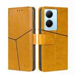 For vivo Y78 Plus 5G Geometric Stitching Leather Phone Case(Yellow)