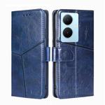 For vivo Y78 Plus 5G Geometric Stitching Leather Phone Case(Blue)