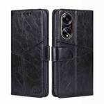 For OPPO A1 5G Geometric Stitching Leather Phone Case(Black)