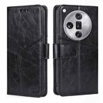 For OPPO Find X7 Ultra 5G Geometric Stitching Leather Phone Case(Black)