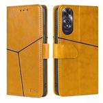 For OPPO A60 4G Global Geometric Stitching Leather Phone Case(Yellow)