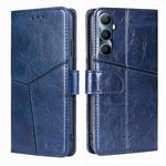 For Realme C65 4G Geometric Stitching Leather Phone Case(Blue)